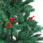 Ёлка «Финская» 240 см, ПВХ, шишки, ягоды (1883 веток)