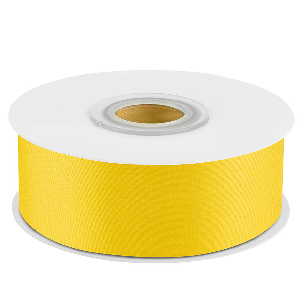 Лента атласная (2,5 см*22,85 м) Желтый