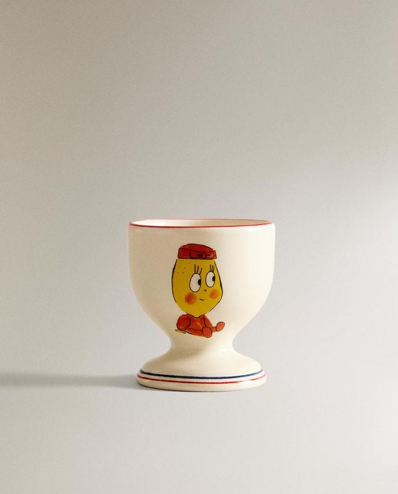 ZARA HOME X THE ANIMALS OBSERVATORY ФАРФОРОВАЯ ПОДСТАВКА ДЛЯ ЯИЦ, РАЗНОЦВЕТНЫЙ