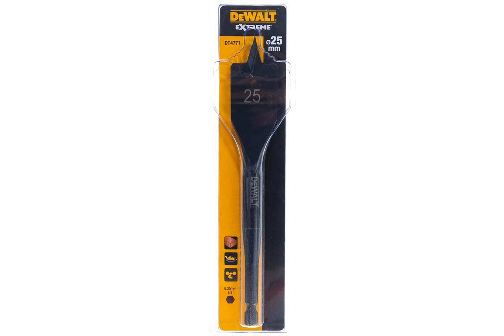 DeWalt, DT4771, Сверло перьевое EXTREME IMPACT¼” 25х152мм, серый