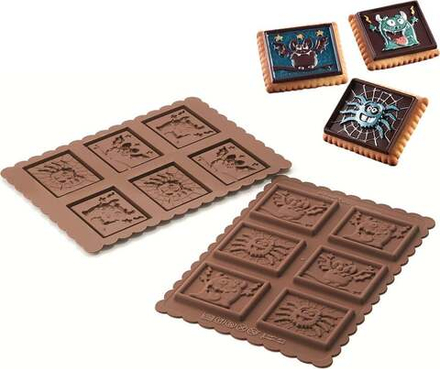 Форма для запекания Silikomart Forma do ciastek Ckc12 Cookie Monster Slim, овальная, силикон, 4,7 5,7 см