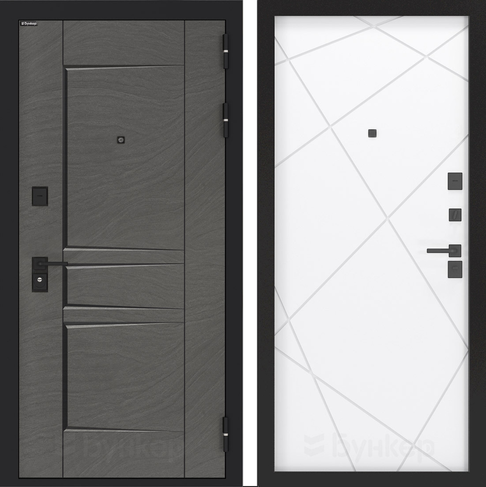 Дверь Входная Бункер BN-04 ФЛ-291 Белый Софт, металлическая