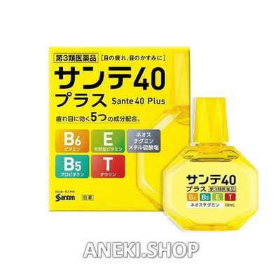 Капли возрастные с витамином E, B6 и таурином 12 мл Santen 40 Plus