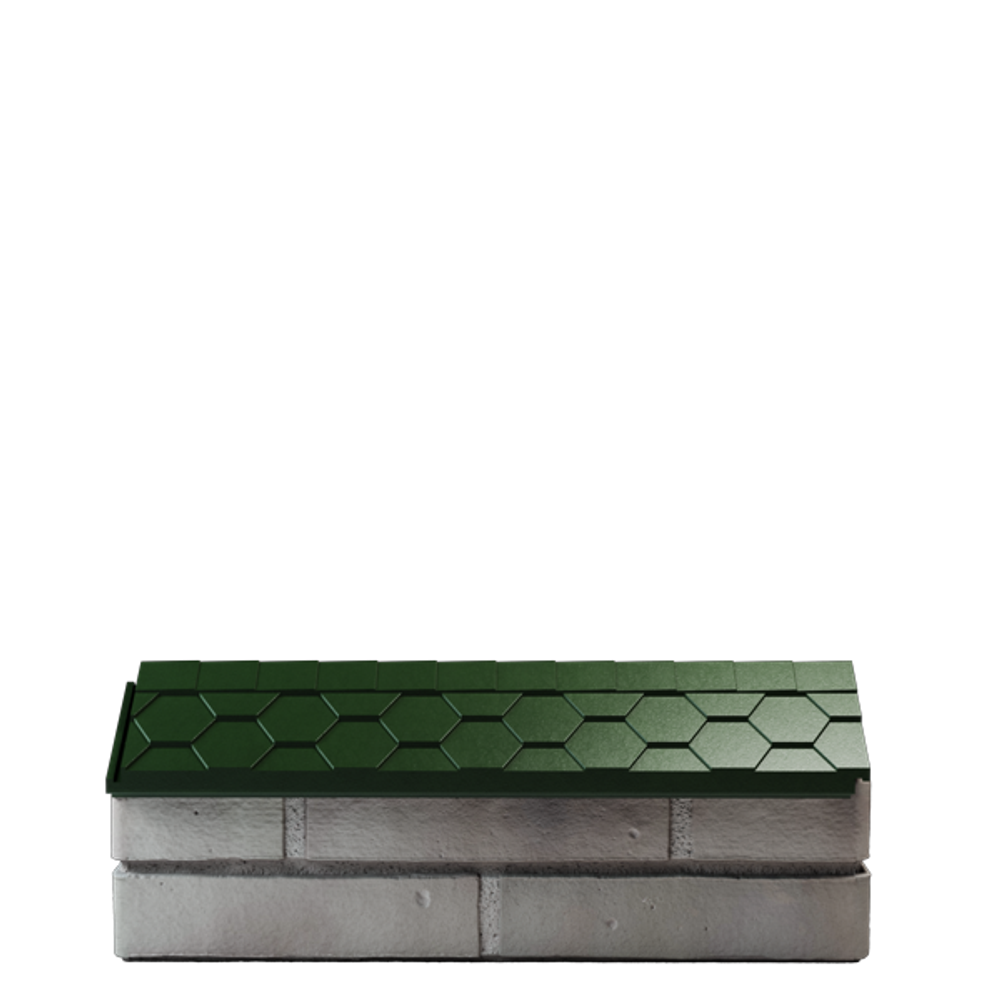 Парапет полимеркомпозитный Everest 130*510 (0,5 кирпич) зеленый