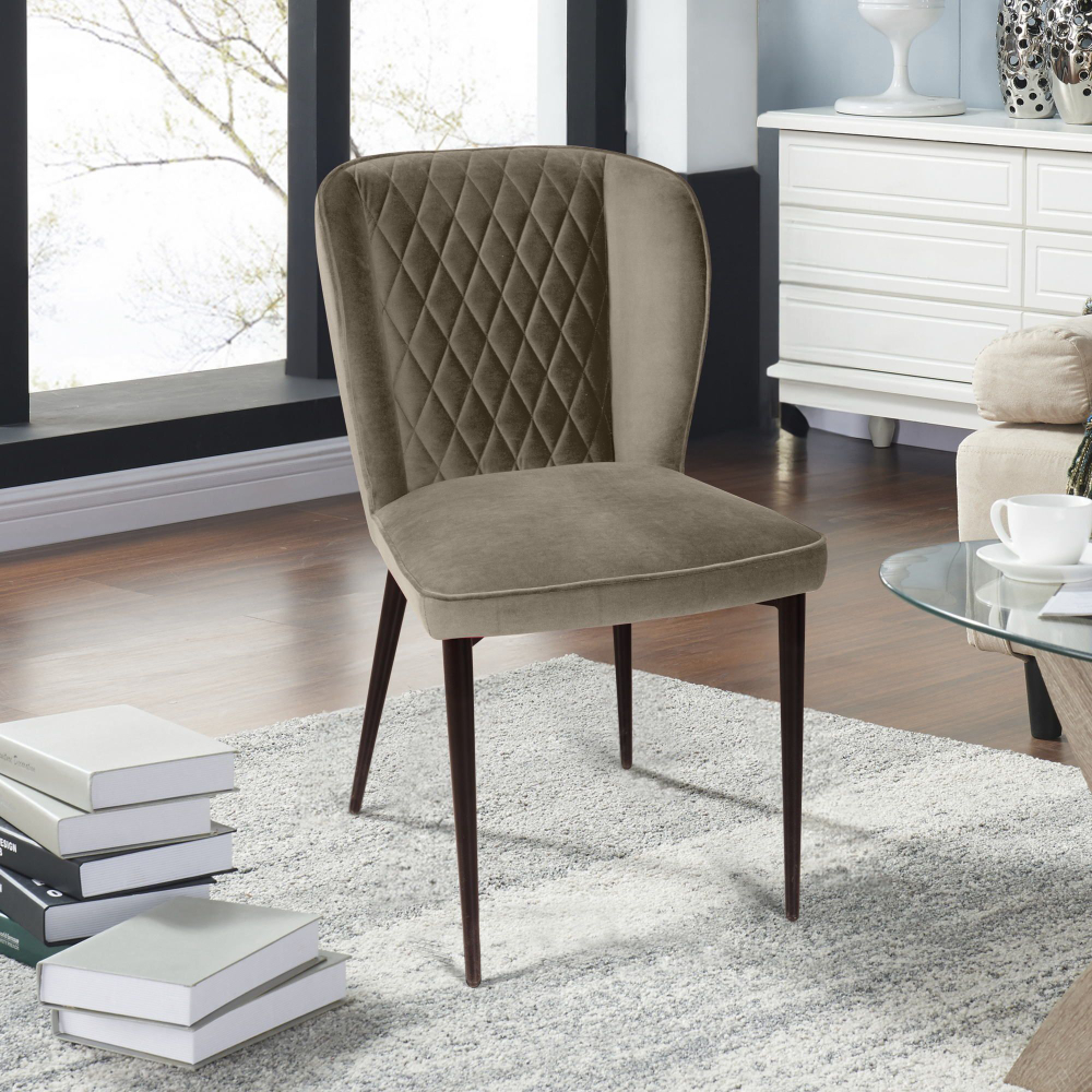 Стул Next, бархат пепельно-бежевый 25