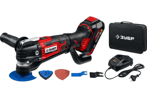 Реноватор Зубр 18В, OQIS, акб 2Ач, сумка, набор насадок