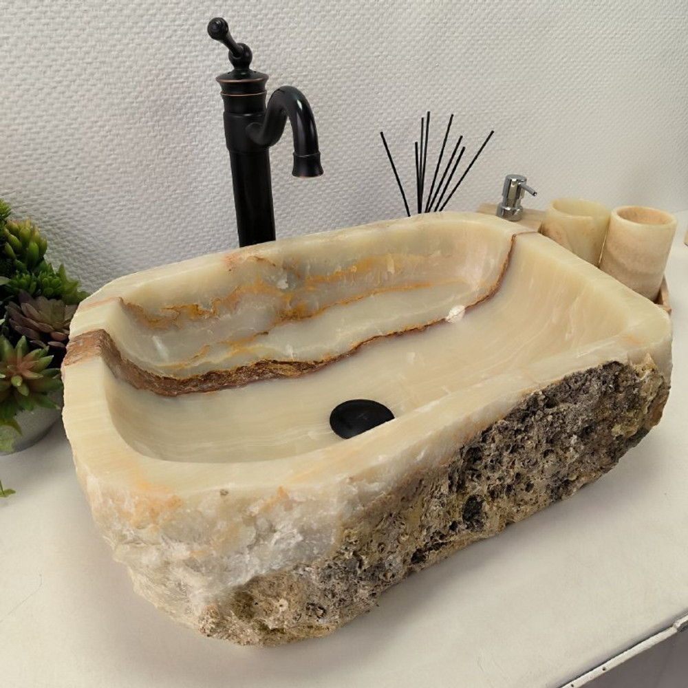 Раковина из оникса Erozy Green EO-02205 50x38x15 см