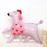 Шар (33''/84 см) Фигура, Пудель, Розовый, 1 шт. в уп.