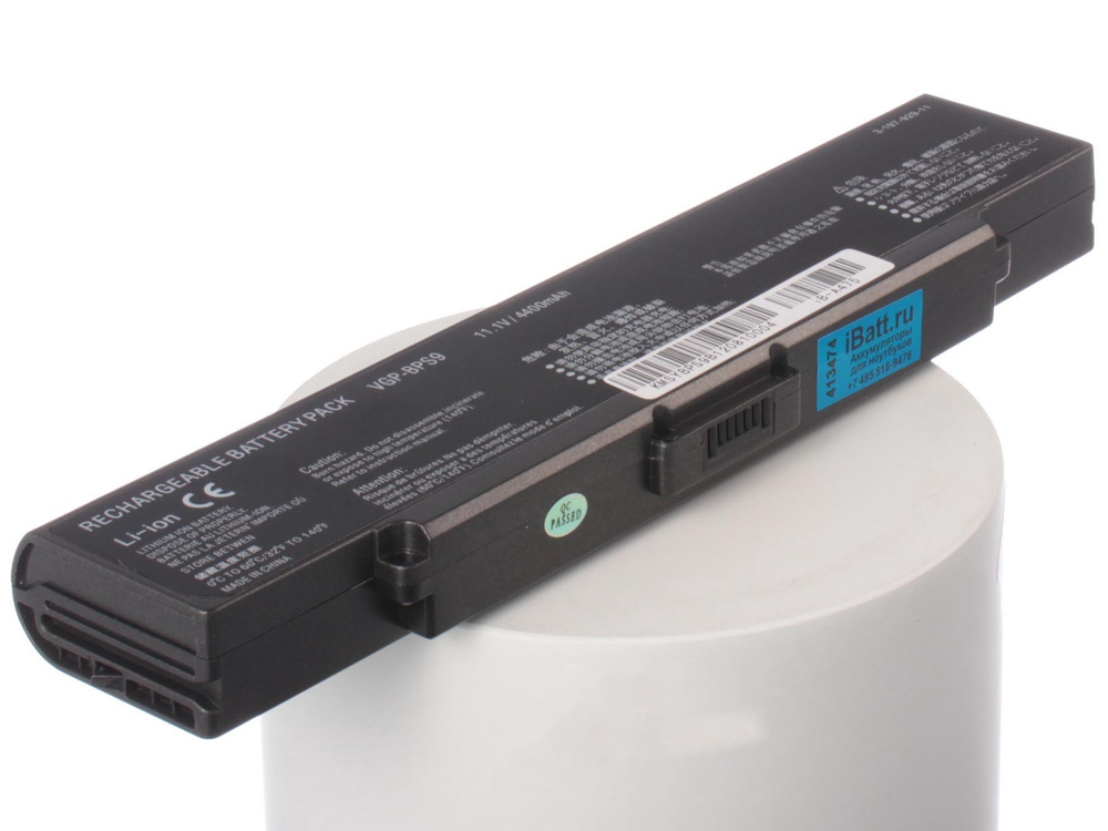 Аккумулятор iBatt 4400mAh, для VGN-NR31ZR VGN-NR31ER VGN-NR21SR PCG-7115P VGN-NR11SR VGN-SZ760 VGN-CR510E