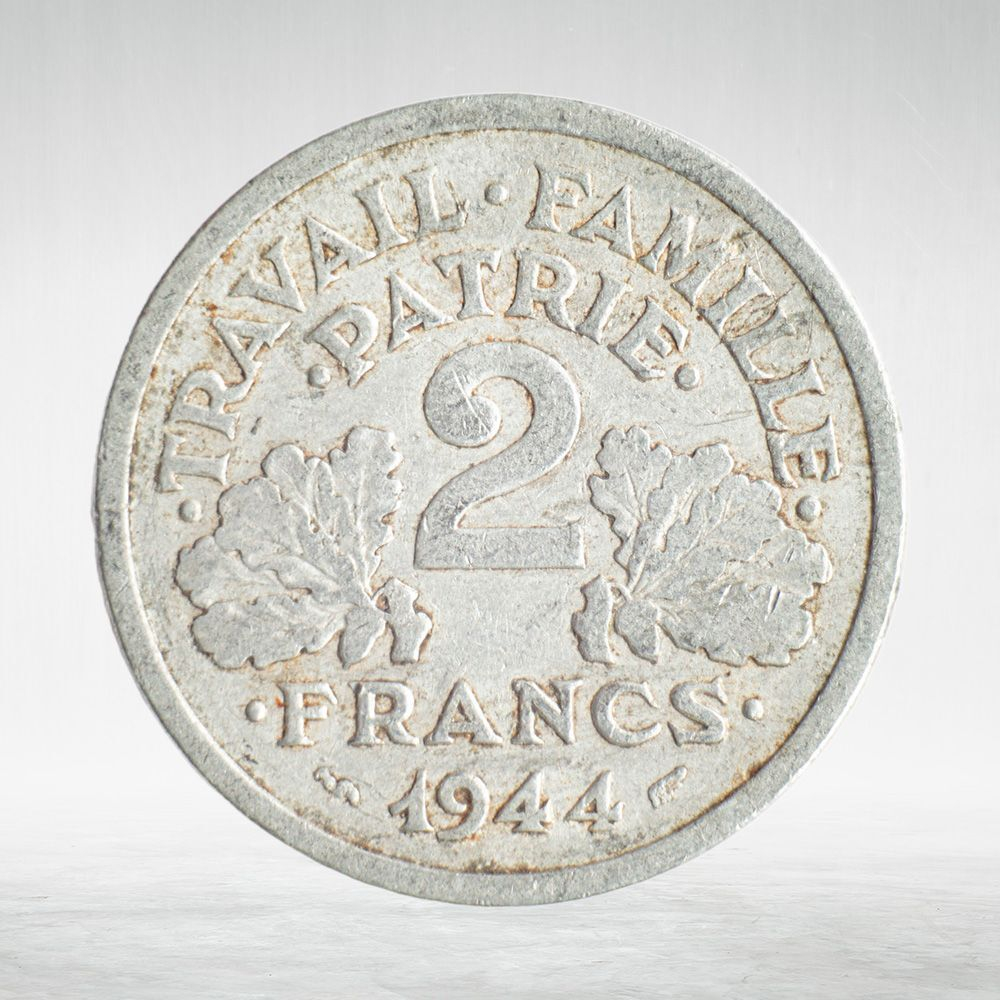 France, 2 Francs 1944 - Vichy French State, VF