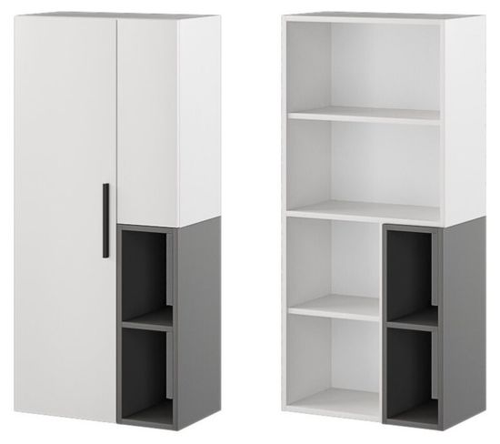 Шкаф АЛЬБЕРО графит серый