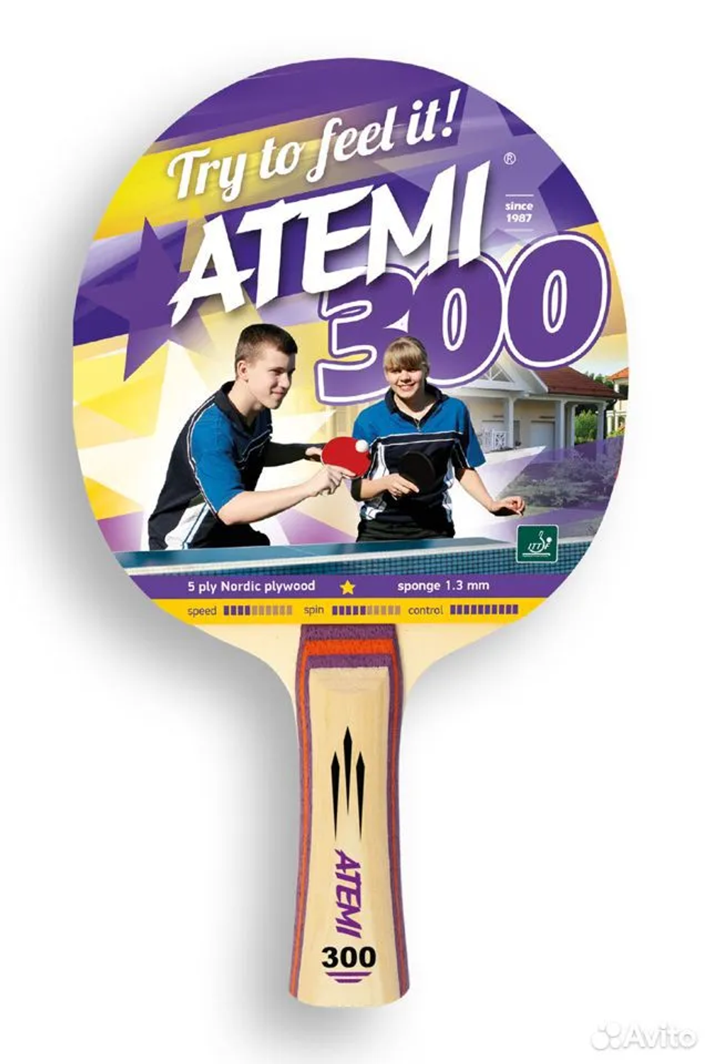 Ракетка настольная для тенниса Atemi100/300CV
