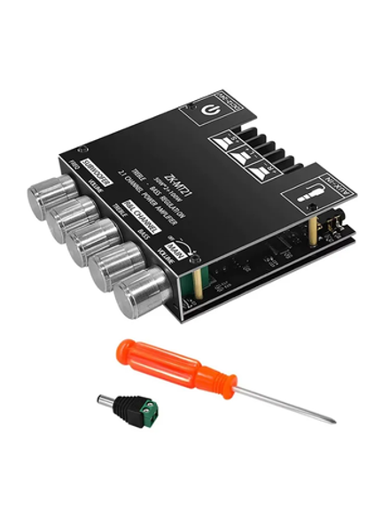 Мощный Bluetooth усилитель 50Вт*2+100Вт с настройкой высоких и низких тонов, супербасом