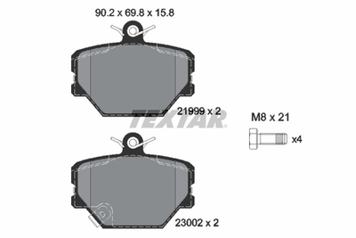 TEXTAR - 2199901-TET - Brake Pad Set, disc brake