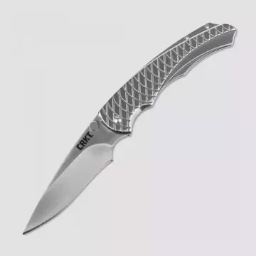 Складной нож CRKT полуавтоматический COBIA CR/7040 c клинком из стали 1.4116, рукоять Stainless Steel 420J2