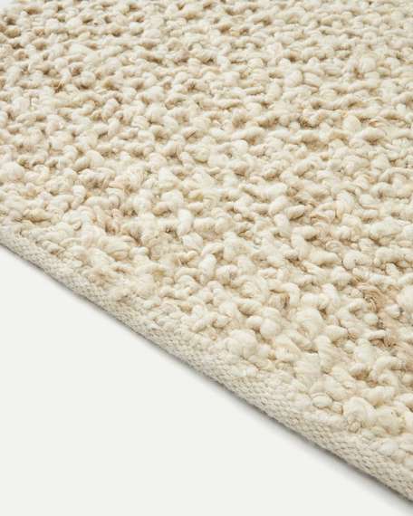 Ковер Miray белый шерстяной 160x230 см