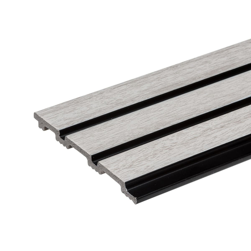 Панель вспененный полистирол ГРЕЙС 3D RAIL Ясень серый 120х2700 мм