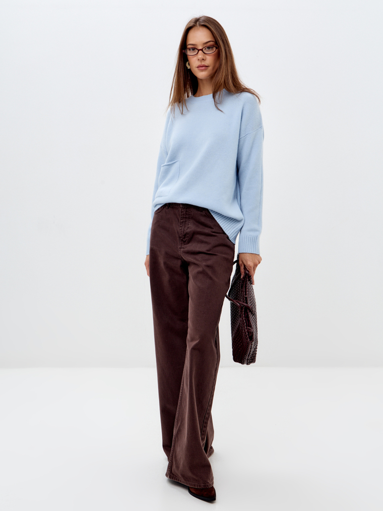 Джемпер с декоративным карманом