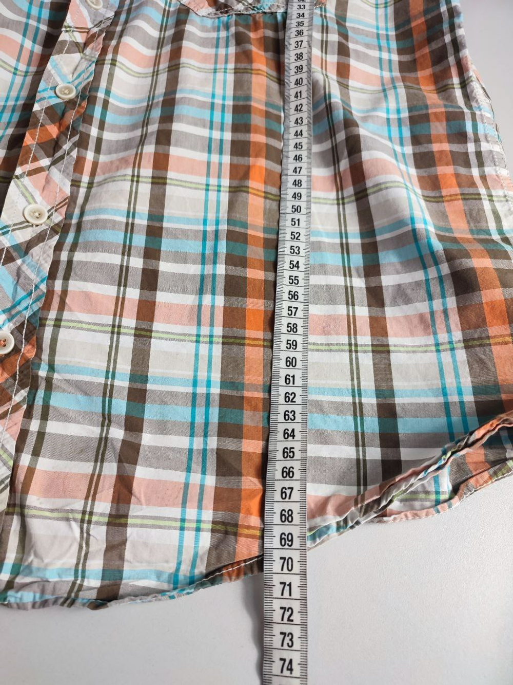 Рубашка в клетку хлопковая 56 размер