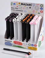 Ручка шарик. 0.7мм. "Коты-лапки" синяя, смен.стержень 125мм, цветн.корп, 2 диз. в ассорт. (Mazari)