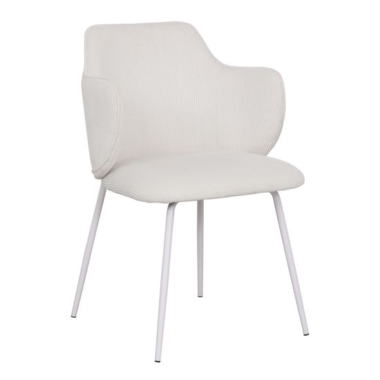 Стул обеденный Eira вельвет белый