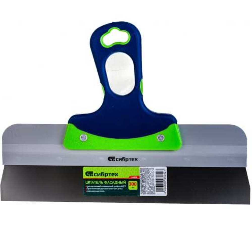 ШПАТЕЛЬ ФАСАДНЫЙ СИБРТЕХ НЕРЖ.СТАЛЬ 300ММ 2-КОМП/РУЧКА 85575