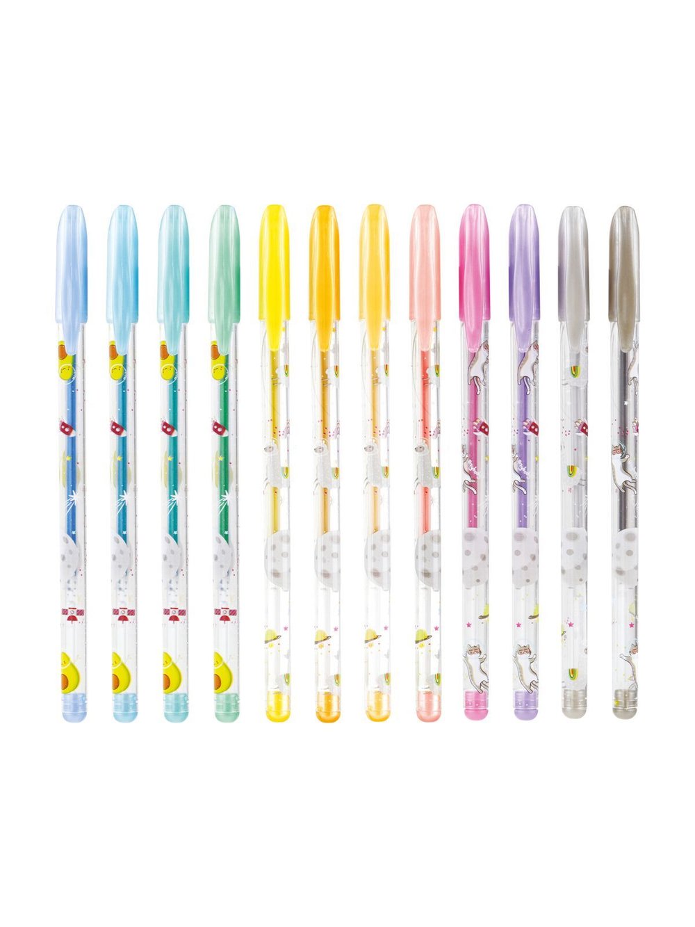 Набор гелевых ручек 12 цветов, линия письма 1.0мм (GPSA12_53128)