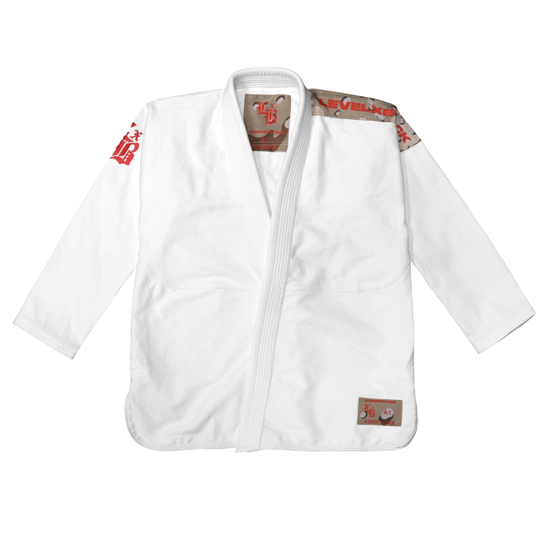 Кимоно Level x Black Desert Camo Competitor White