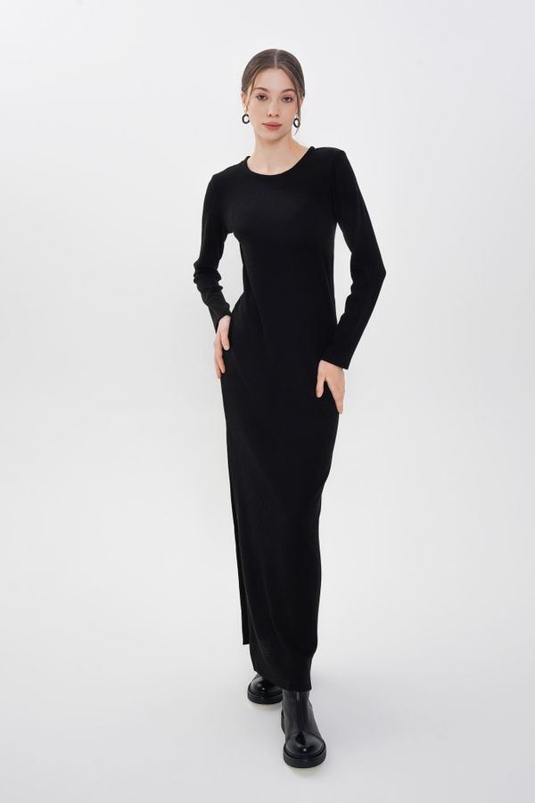 Платье-лапша макси Alexandra Talalay KD008 черное - фото 6