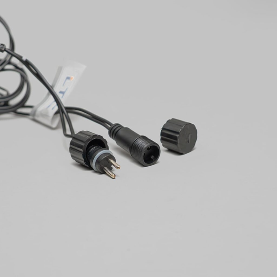 Светодиодная Сетка 2*3 м., 24V, 384 желтых LED, провод чёрный ПВХ, IP54, LTC (NTL384M-11-1Y)