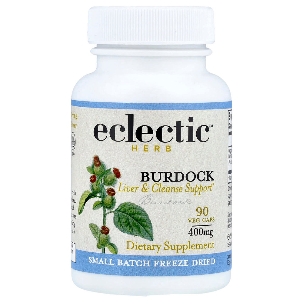 Eclectic Herb, сублимированный лопух, 400 мг, 90 вегетарианских капсул