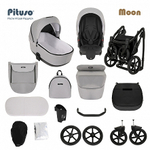 Детская коляска 3 в 1 Pituso Moon color Dark Grey