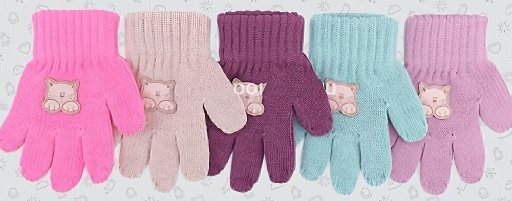 Перчатки дет. TG-618д р.12,5(23) ассорт. (Теплыши), 1 шт.