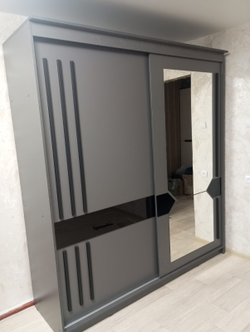 Шкаф-купе № 25 Блэк Лайт 200 см