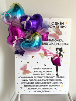 Панно открытка с шариками №3491