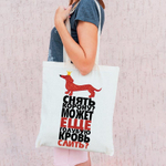 Тканевая сумка "Такса в короне"