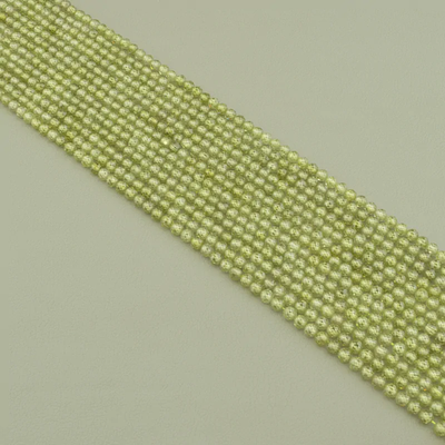 Нитка Циркон 37 см. 4 мм. (Без замка) - Зеленая