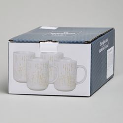 НАБОР КРУЖЕК BRONCO "DAILY" 4 ШТ. 350 МЛ ГОРЧИЧНЫЙ