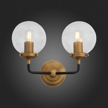 SL234.401.02 Бра ST-Luce Черный, Золото/Прозрачный E27 2*40W VARIETA