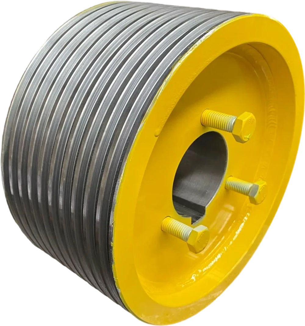 Канатоведущий шкив лебедки ZIEHL-ABEGG Φ240X10Х6,5 мм (шир. обода 124 мм) подрез V 45° закал.50HRC лебедка SM200.30B