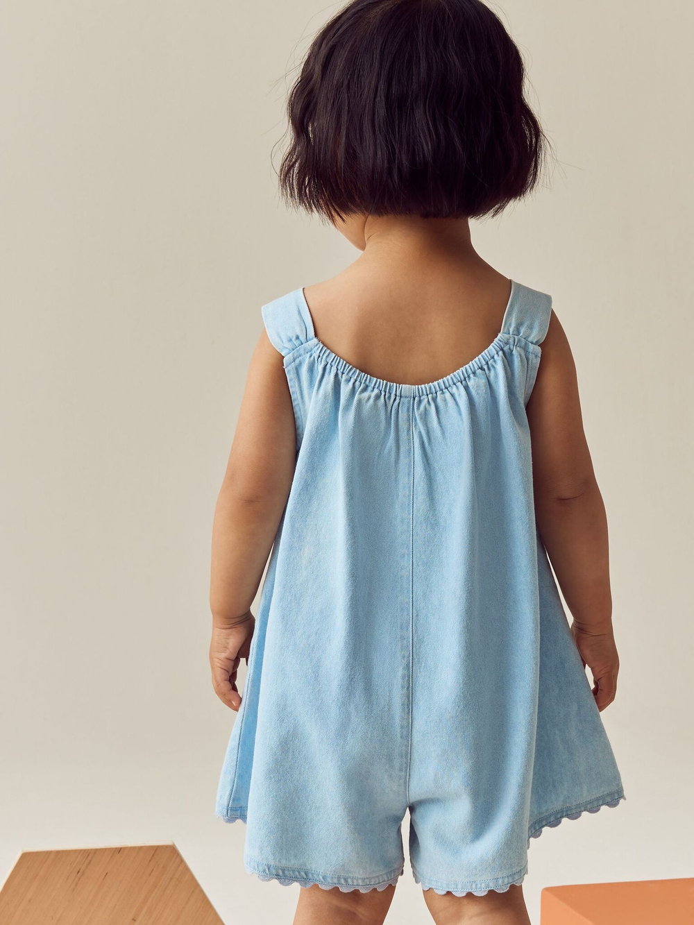 Комбинезон джинсовый для девочки Next AA3-246, Синий