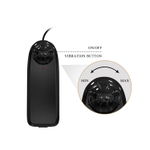 Телесный вибратор с большой мошонкой Jason - 25 см.