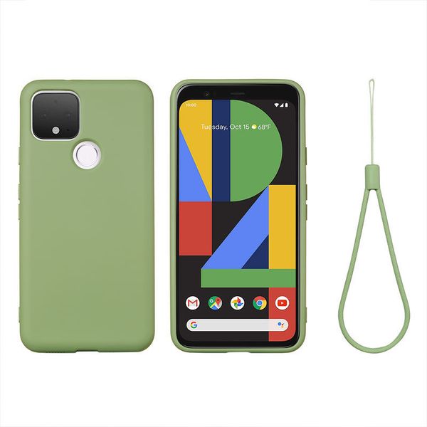 Силиконовый противоударный чехол Aioria для Google Pixel 5 (Зеленый)