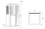 Душевая кабина Grossman Alba GR122 (80x100x225) дверь распашная,3 места