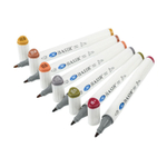 Маркер для скетчинга, двусторонние, Basir, серия "Камуфляжные тона", трёхгранные, 14 мм, спиртовые, 6 шт