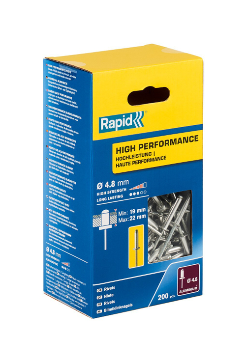 RAPID R:High-performance-rivet заклепка из алюминия d4.8x25 мм, 200 шт