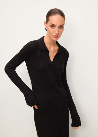 Джемпер-поло KIRA, чёрный