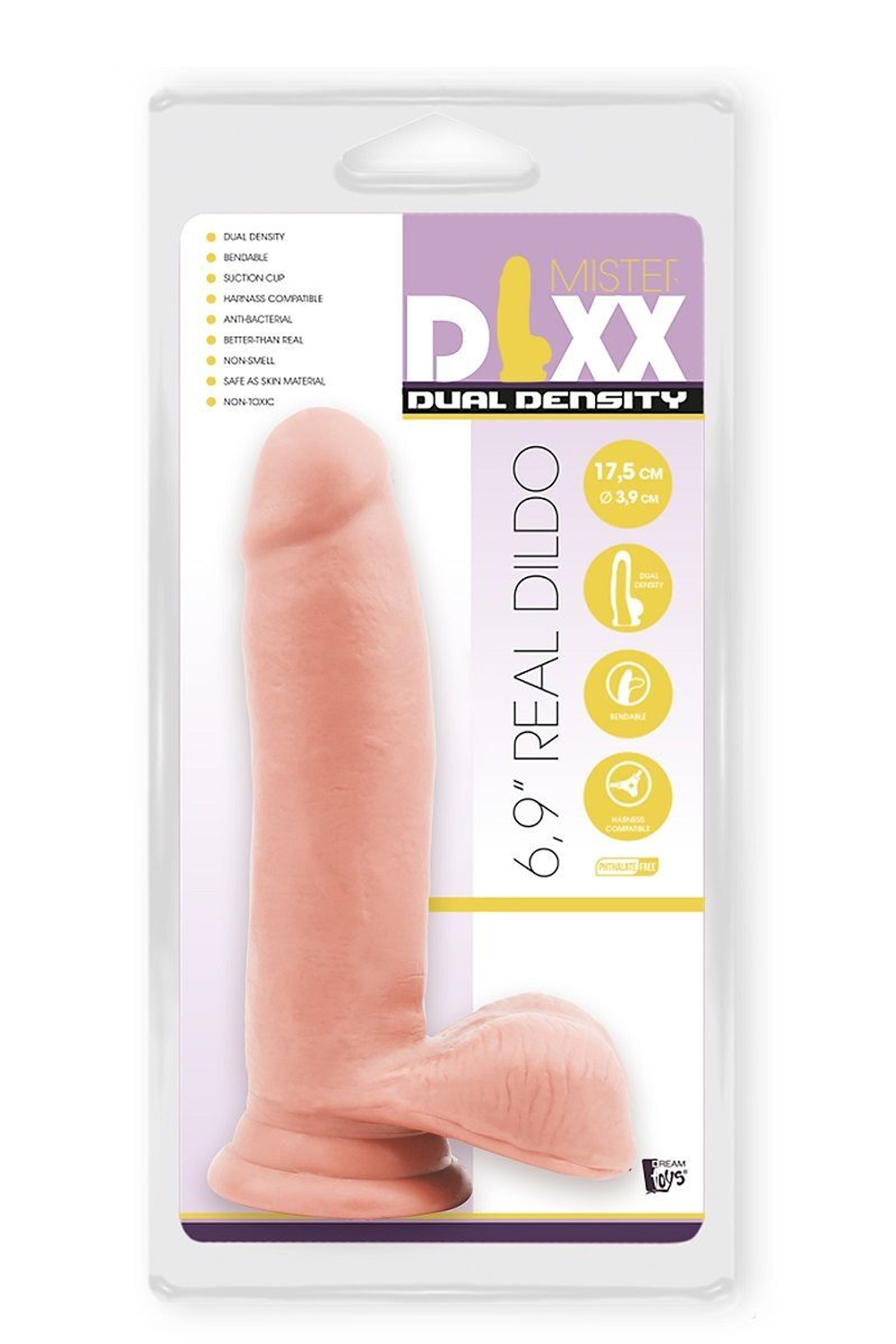 Телесный фаллоимитатор-реалистик Dual Density Dildo - 17,5 см. (Цвет: телесный)