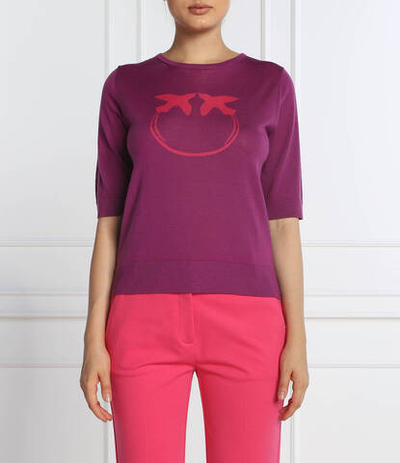 Хлопковый свитер ultrafine Pinko - фиолетовый(1G181V A02S)