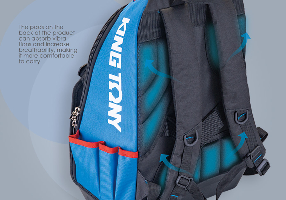 KING TONY (87723B) Рюкзак №2, 22 л, для инструмента с логотипом бренда "KING TONY"